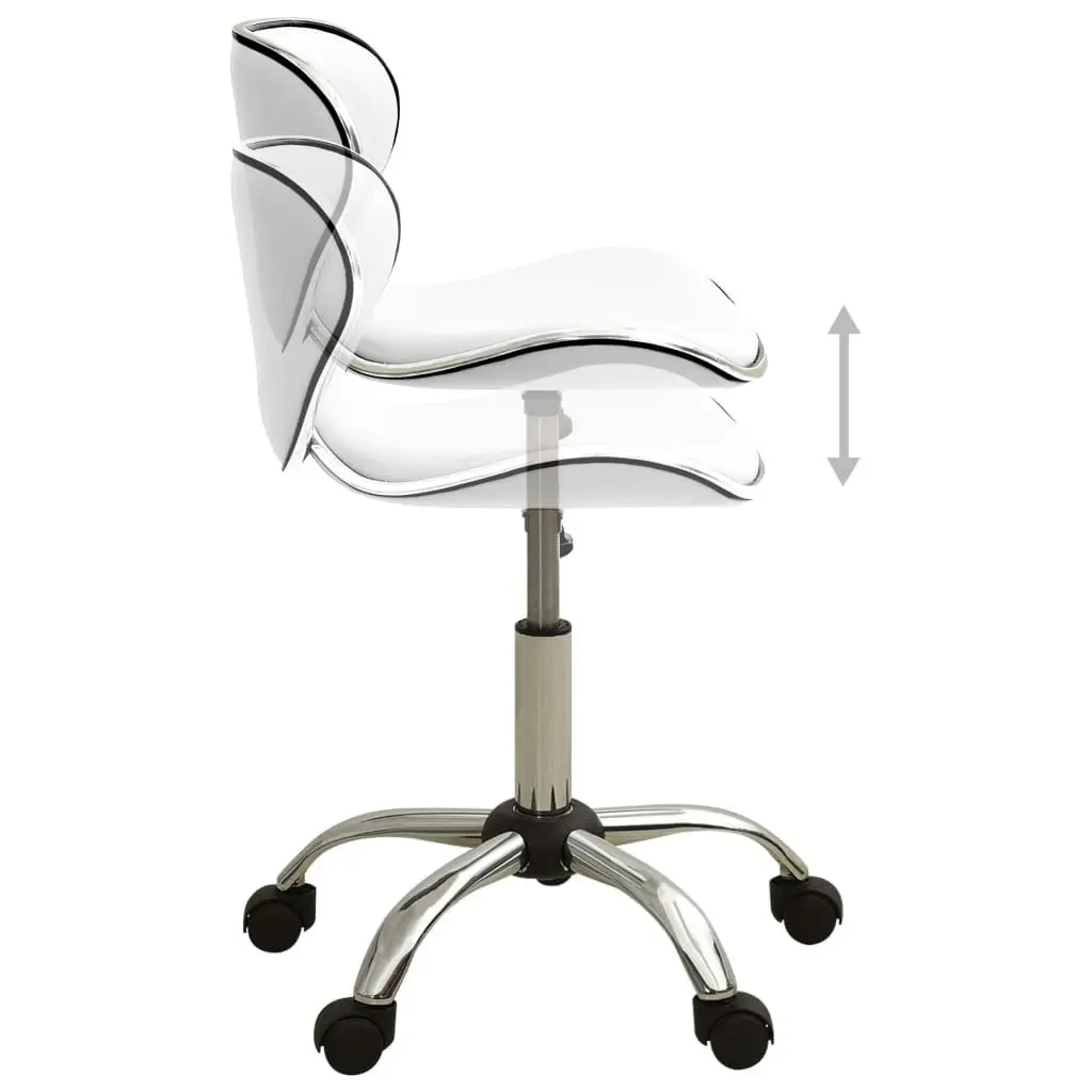 Office Chair White Faux Leather 3088625