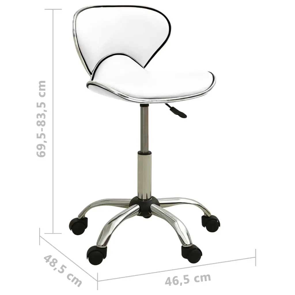 Office Chair White Faux Leather 3088625