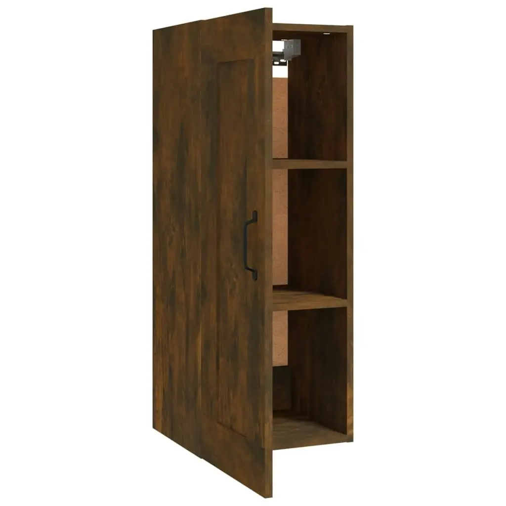 Hanging Cabinet Smoked Oak 35x34x90 cm Engineered Wood 817453