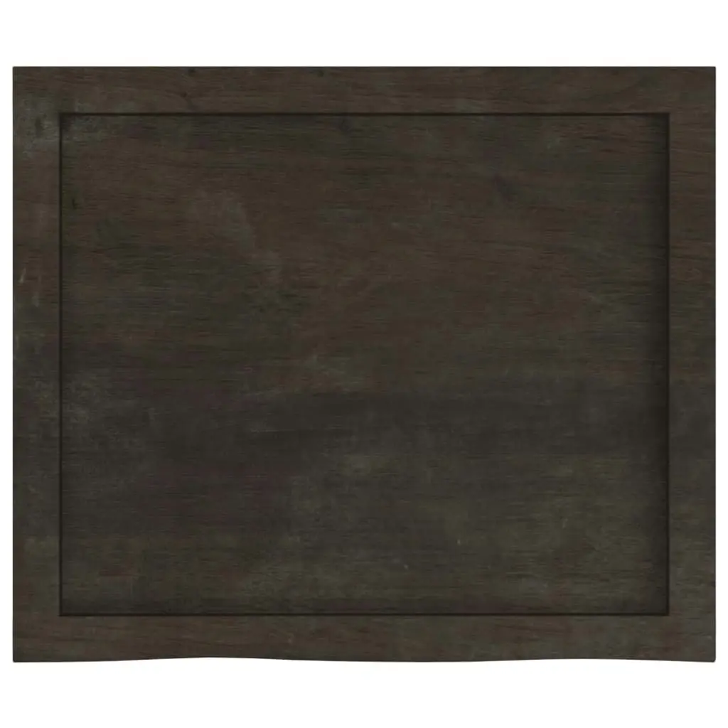 Wall Shelf Dark Brown 60x50x(2-4) cm Treated Solid Wood Oak 363771