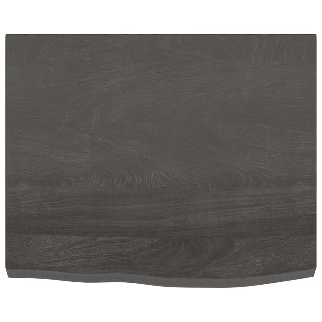 Wall Shelf Dark Brown 60x50x(2-4) cm Treated Solid Wood Oak 363771