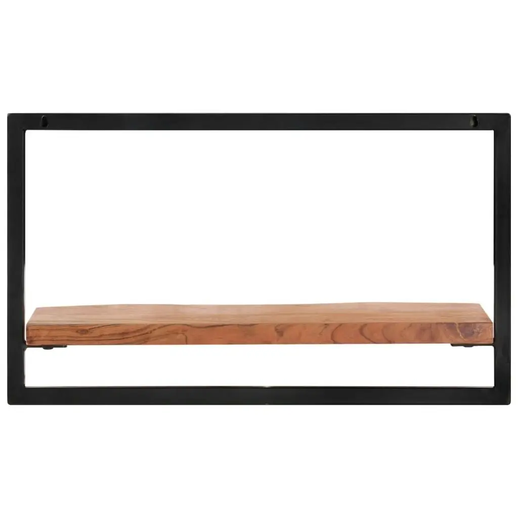 Wall Shelves 2 pcs 60x25x35 cm Solid Wood Acacia and Steel 338459