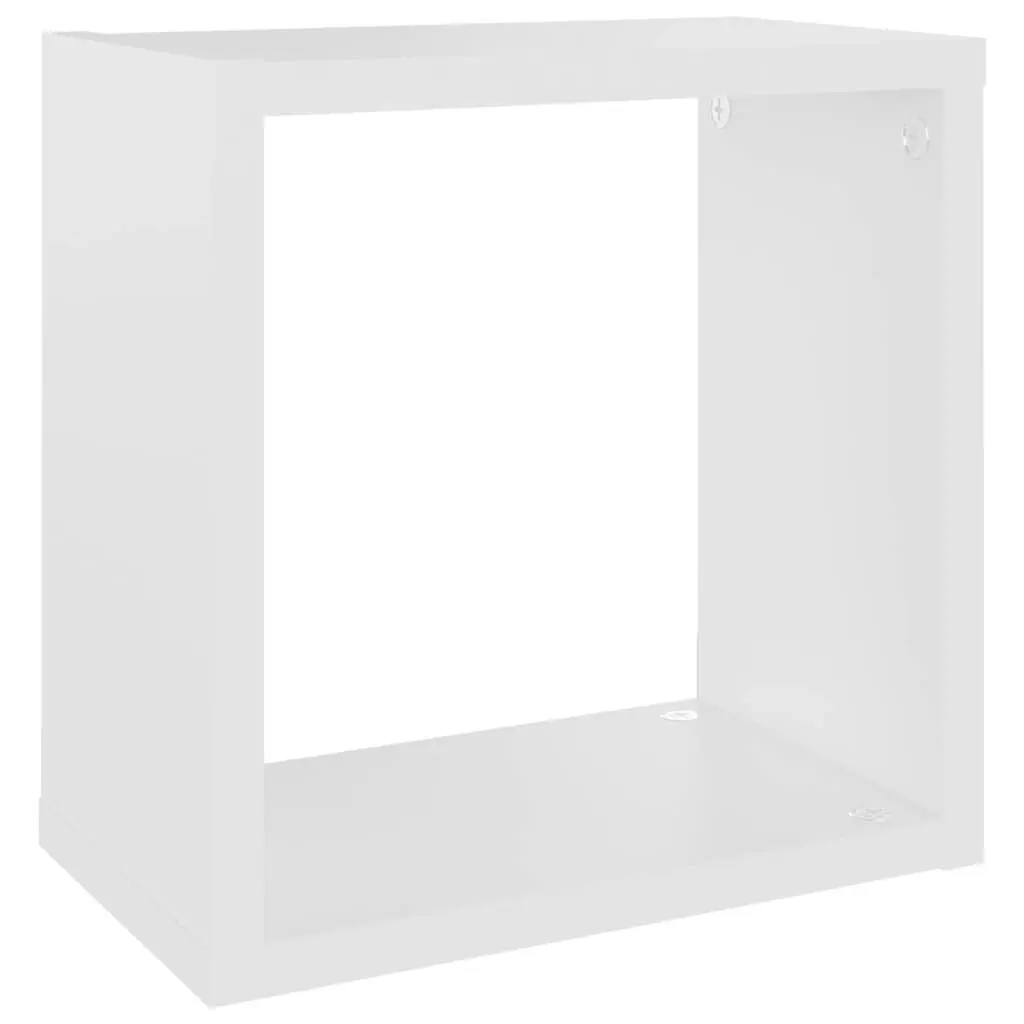 Wall Cube Shelves 6 pcs White and Sonoma Oak 26x15x26 cm 807042