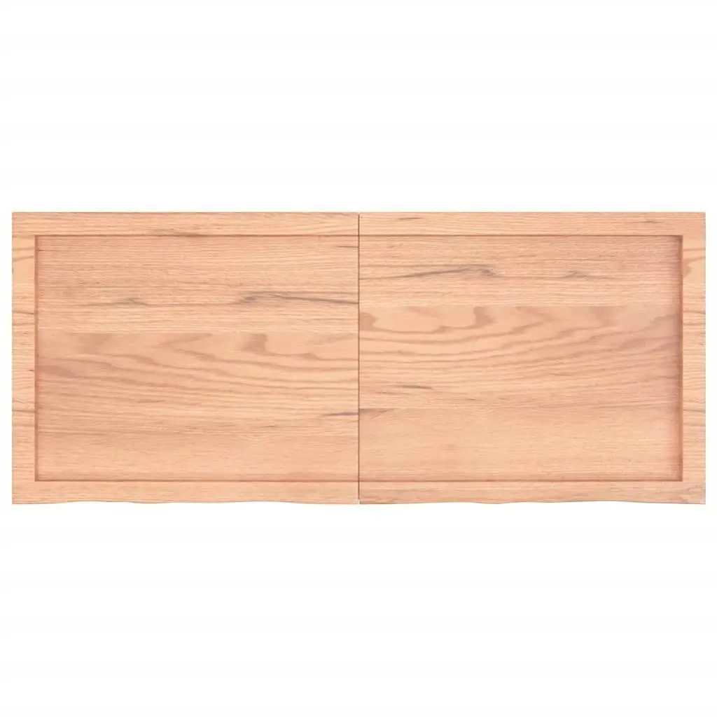 Wall Shelf Light Brown 120x50x(2-6) cm Treated Solid Wood Oak 363697