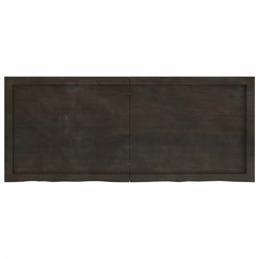 Wall Shelf Dark Brown 120x50x(2-6) cm Treated Solid Wood Oak 363817