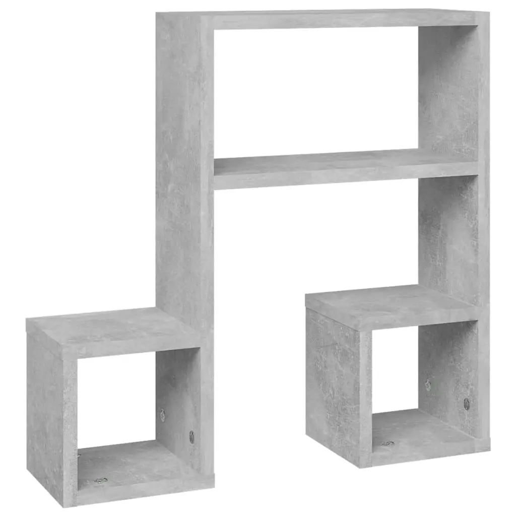 Wall Shelves 2 pcs Concrete Grey 50x15x50 cm Engineered Wood 807245