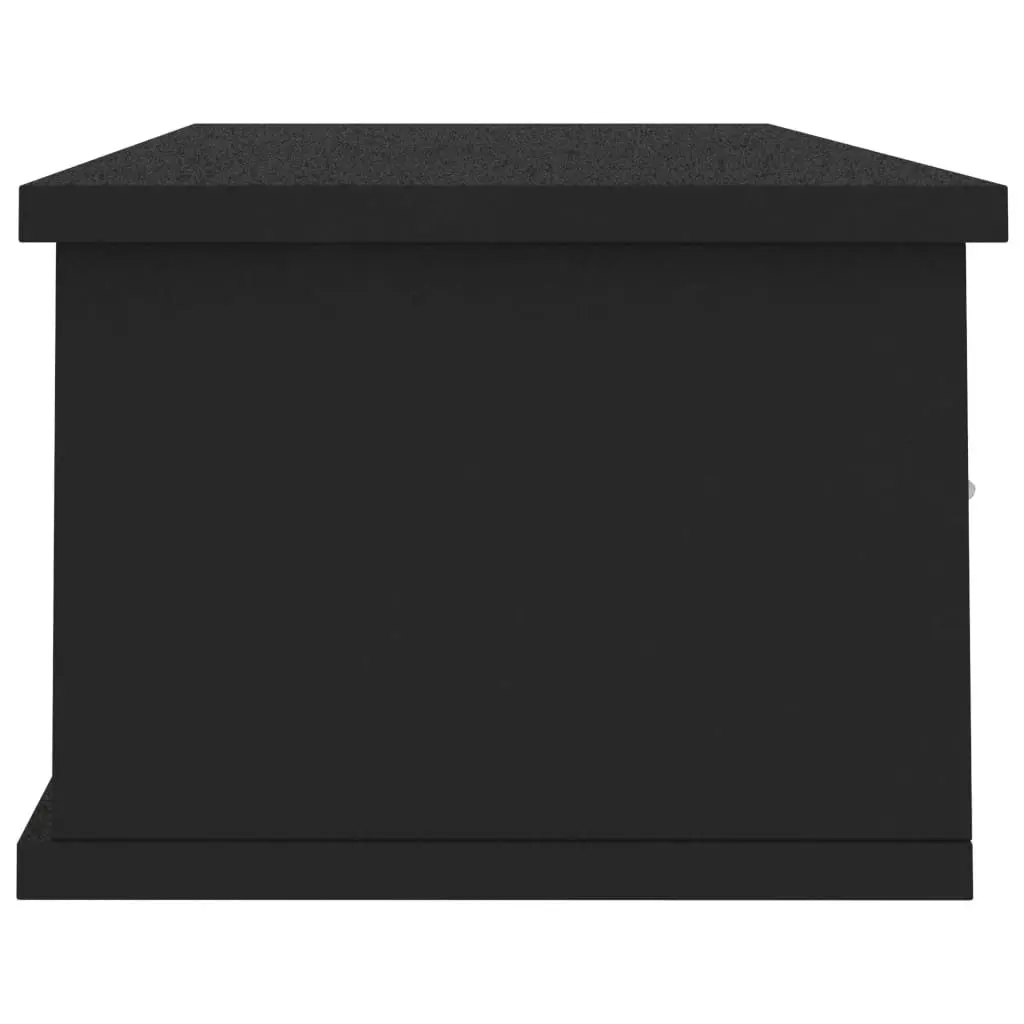 Wall-mounted Drawer Shelf Black 88x26x18.5 cm Engineered Wood 800595