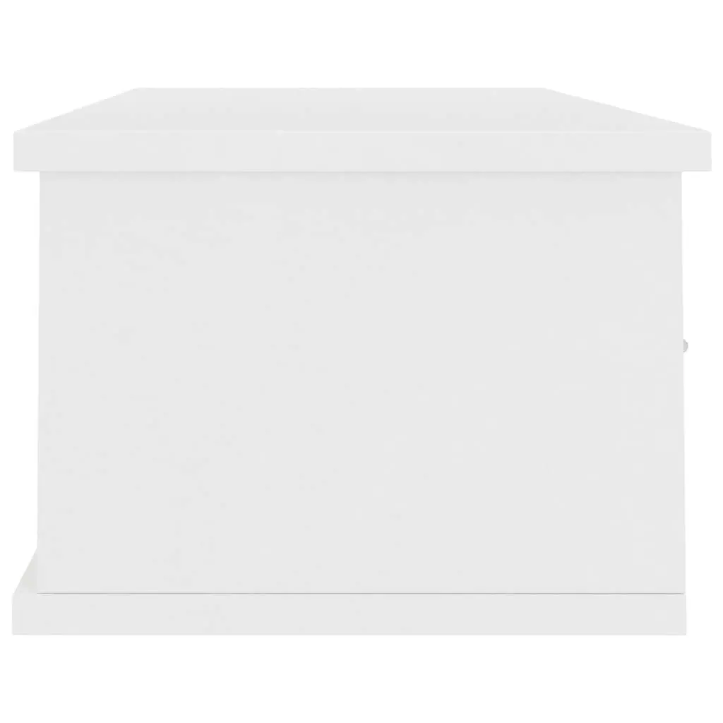 Wall-mounted Drawer Shelf White 88x26x18.5 cm Engineered Wood 800594