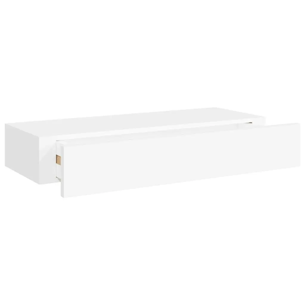 Wall-mounted Drawer Shelf White 60x23.5x10 cm MDF 330255