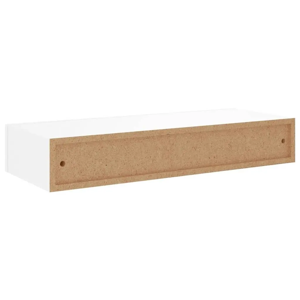 Wall-mounted Drawer Shelf White 60x23.5x10 cm MDF 330255