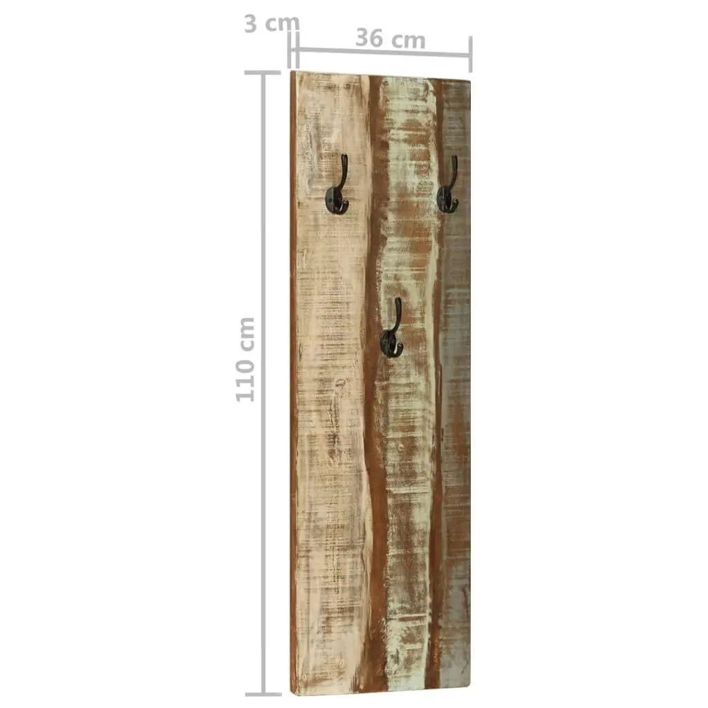 Wall-mounted Coat Racks 2 pcs 36x3x110 cm Solid Reclaimed Wood 337067