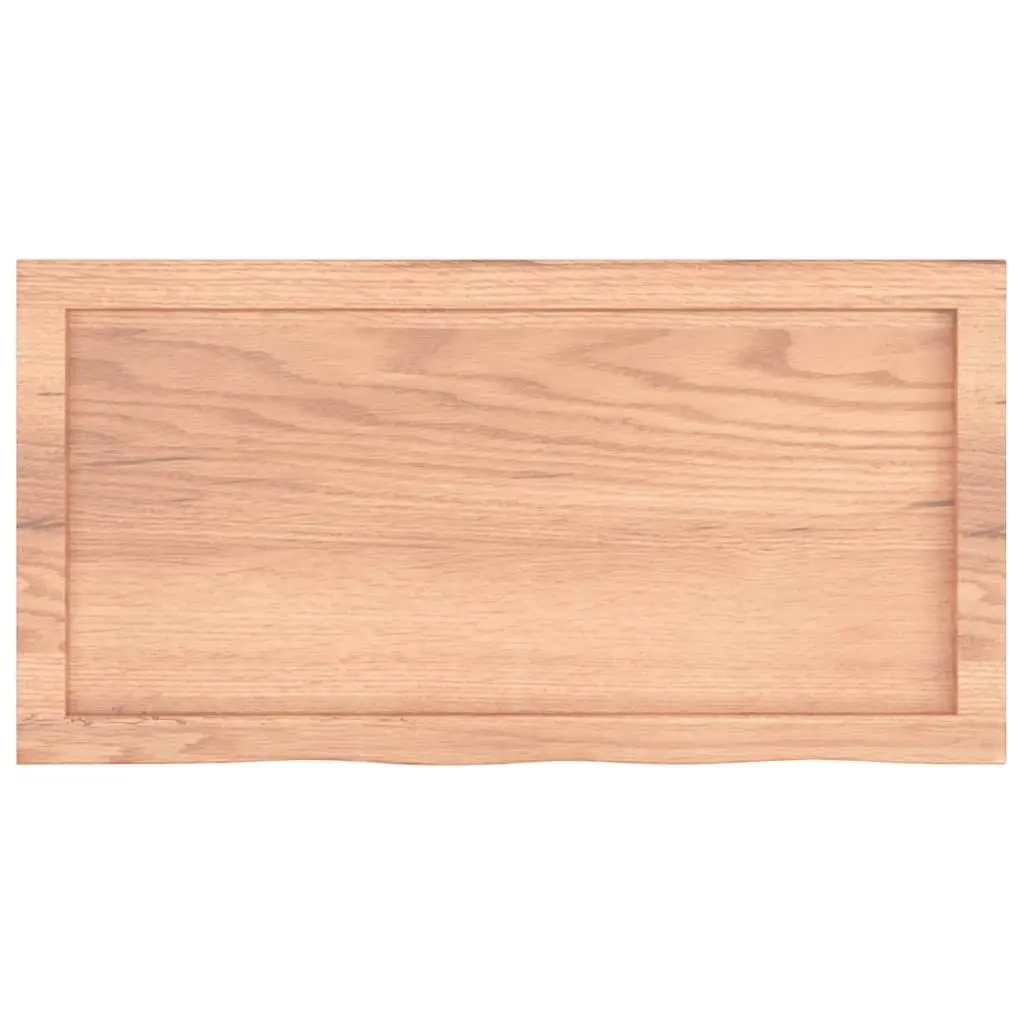 Wall Shelf Light Brown 80x40x(2-4) cm Treated Solid Wood Oak 363666