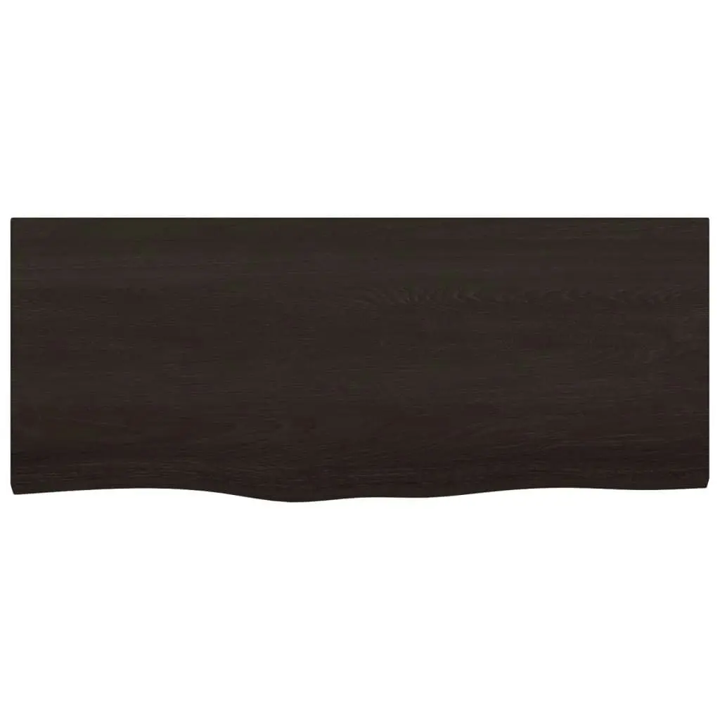 Wall Shelf Dark Brown 100x40x(2-4) cm Treated Solid Wood Oak 363804