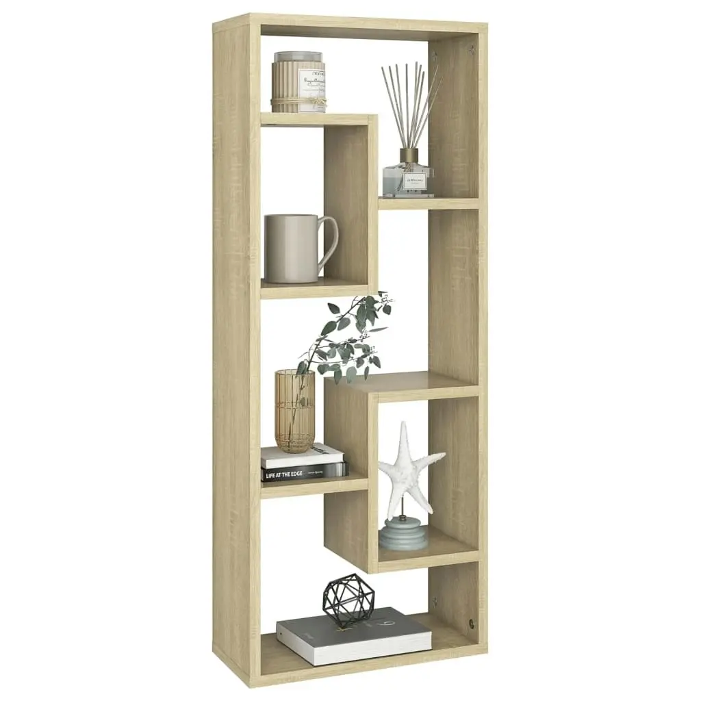 Wall Shelf Sonoma Oak 36x16x90 cm Engineered Wood 803014