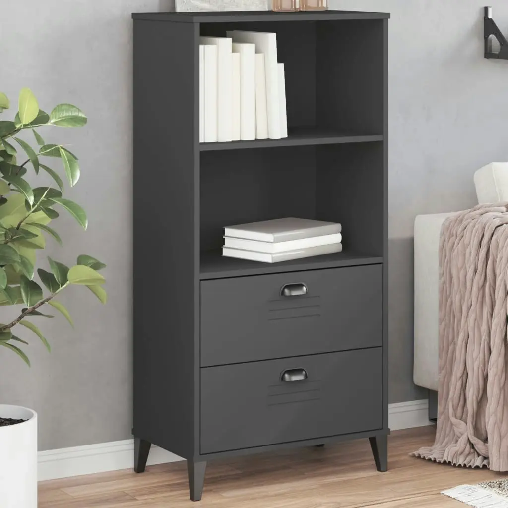 Bookcase VIKEN Anthracite Grey 60x35x123 cm Engineered Wood 374949