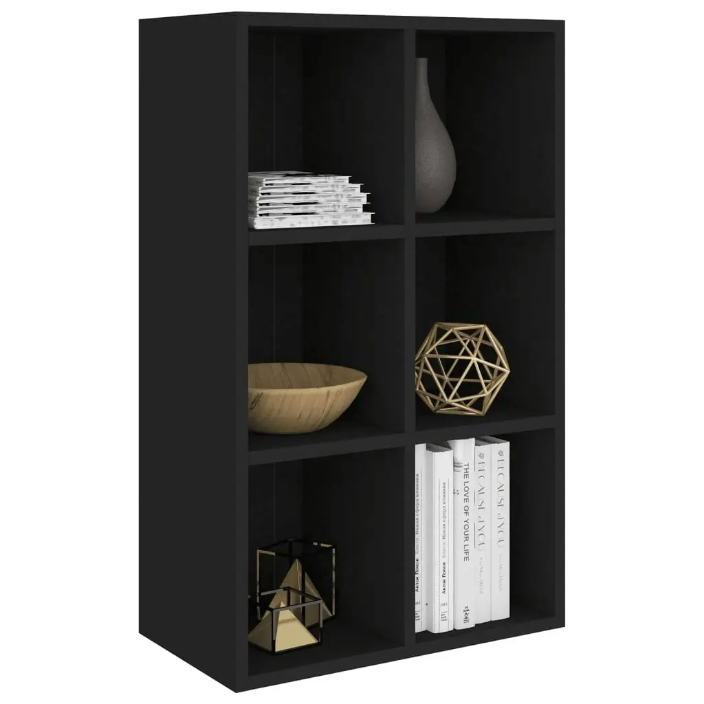 Book Cabinet/Sideboard Black 66x30x98 cm Engineered Wood 800343