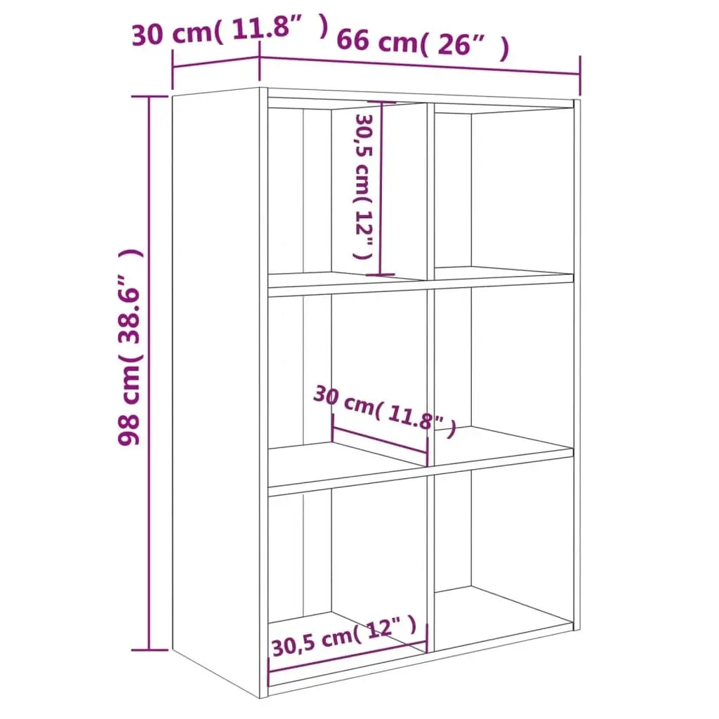 Book Cabinet/Sideboard Black 66x30x98 cm Engineered Wood 800343