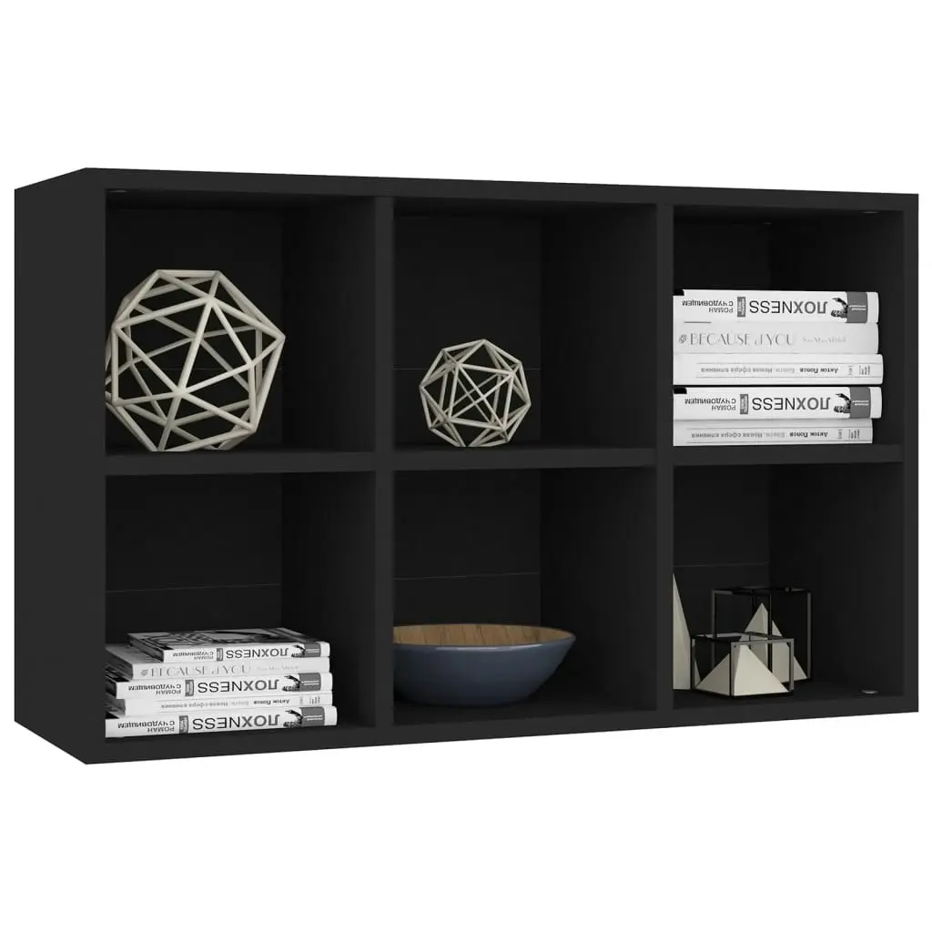 Book Cabinet/Sideboard Black 66x30x98 cm Engineered Wood 800343