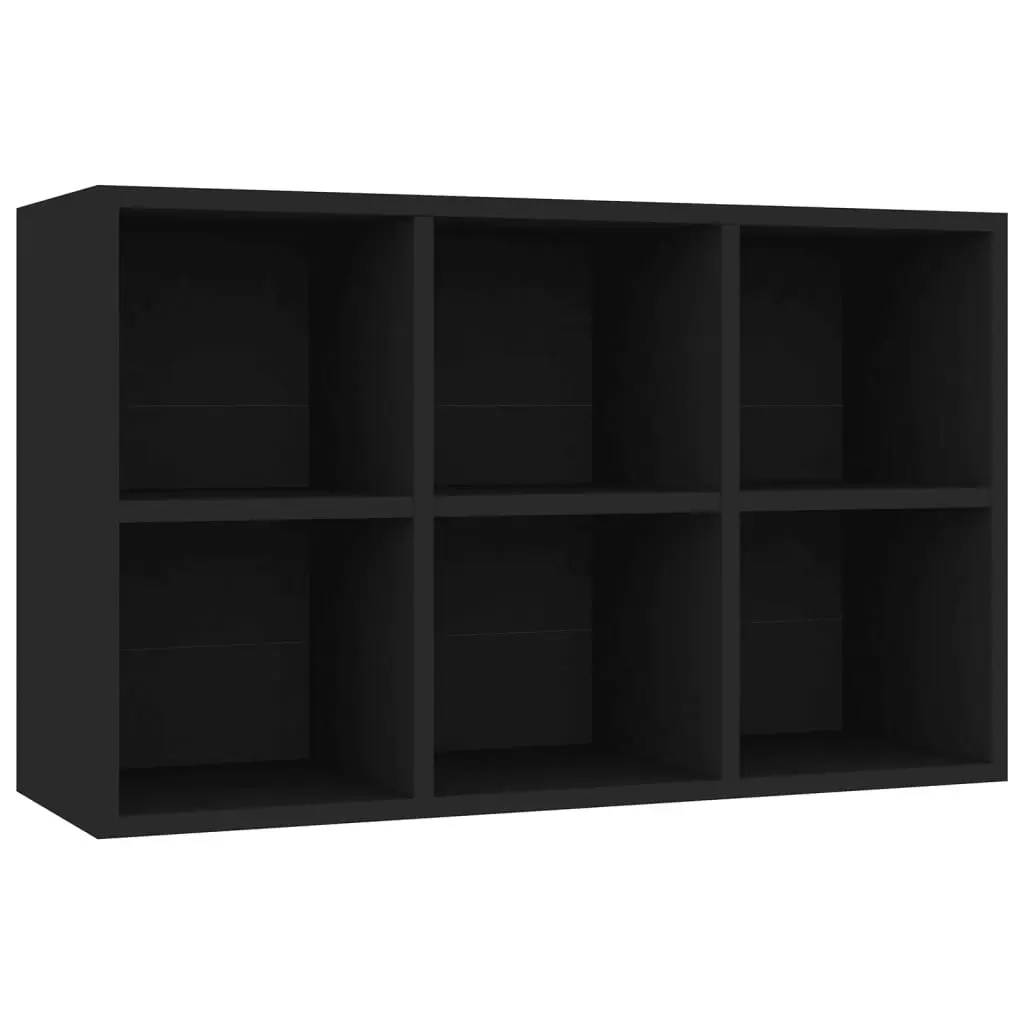 Book Cabinet/Sideboard Black 66x30x98 cm Engineered Wood 800343