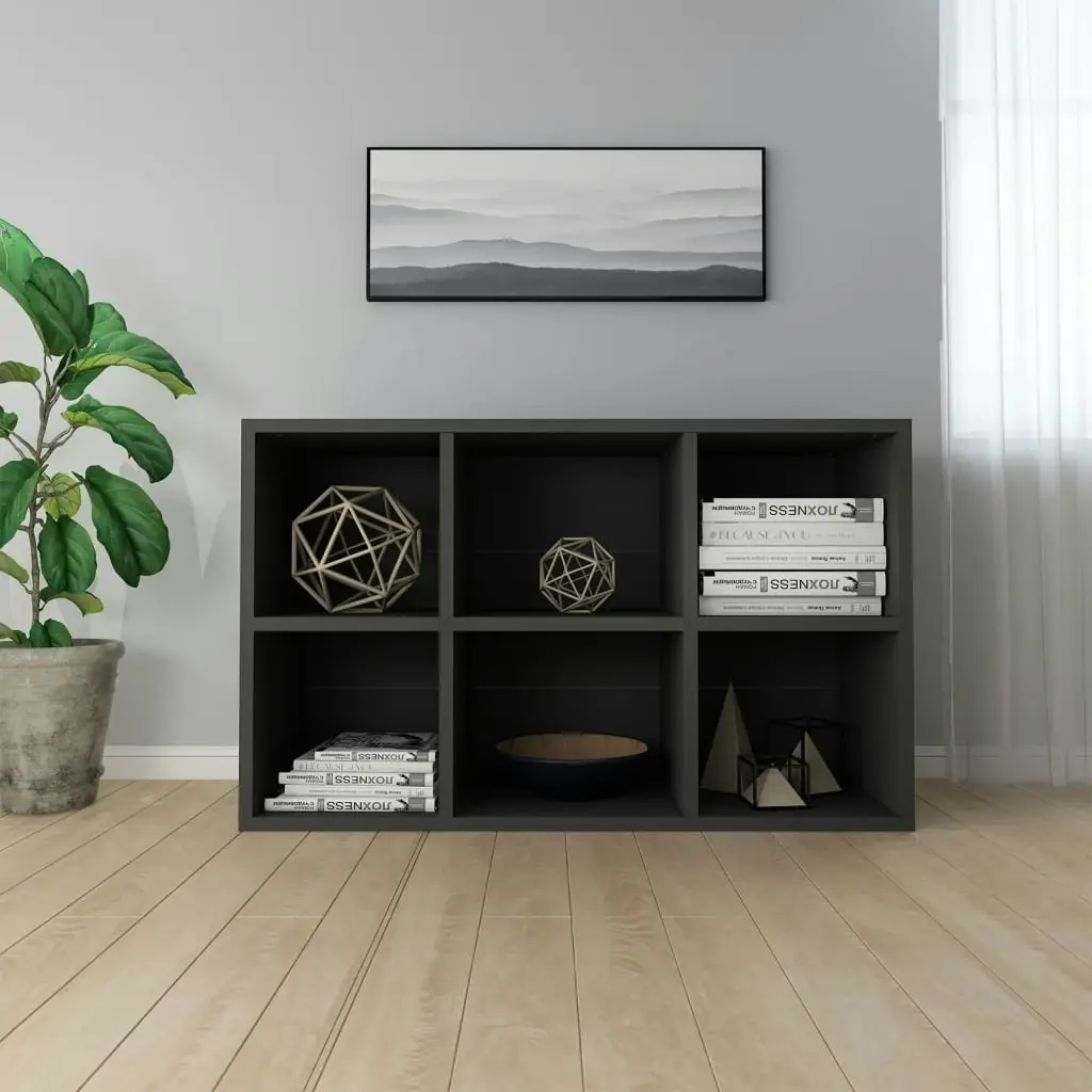 Book Cabinet/Sideboard Black 66x30x98 cm Engineered Wood 800343