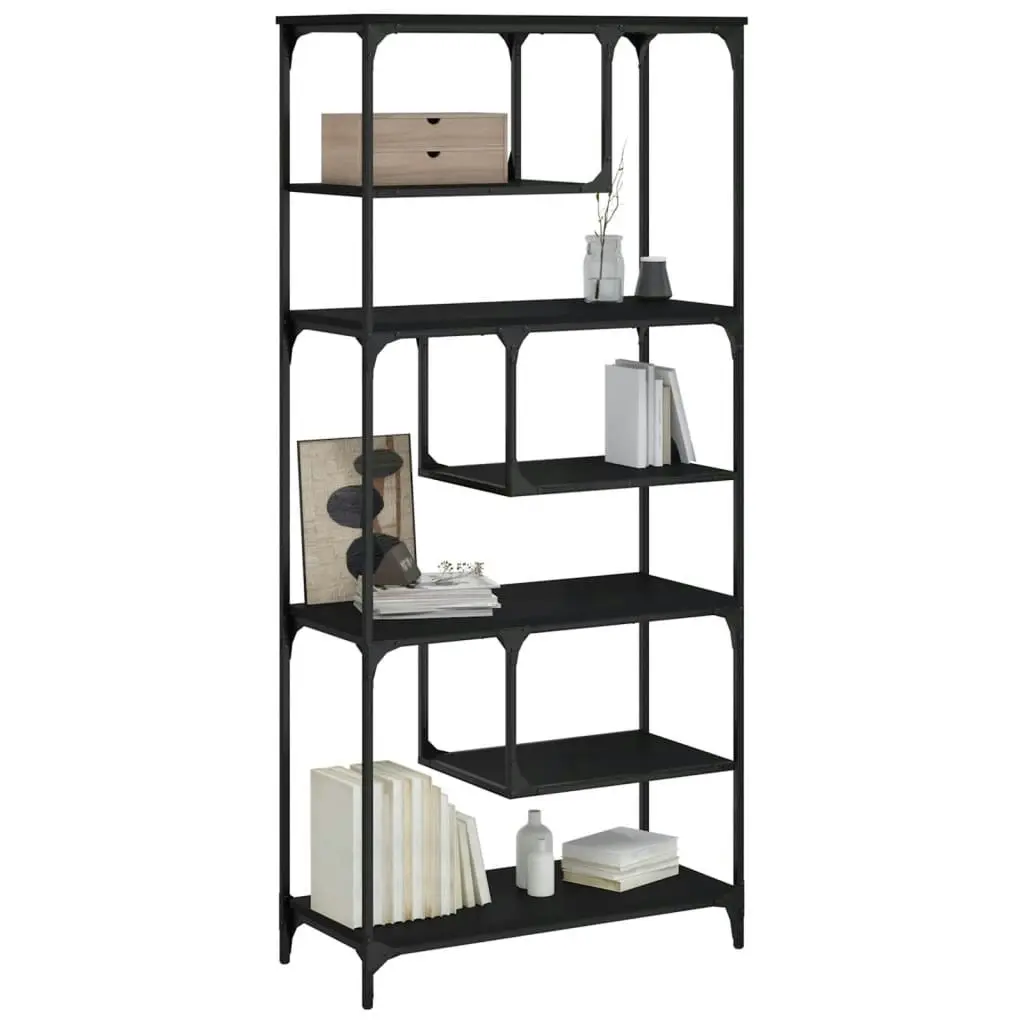 Bookcase Black 81x36x176 cm Engineered Wood 836223