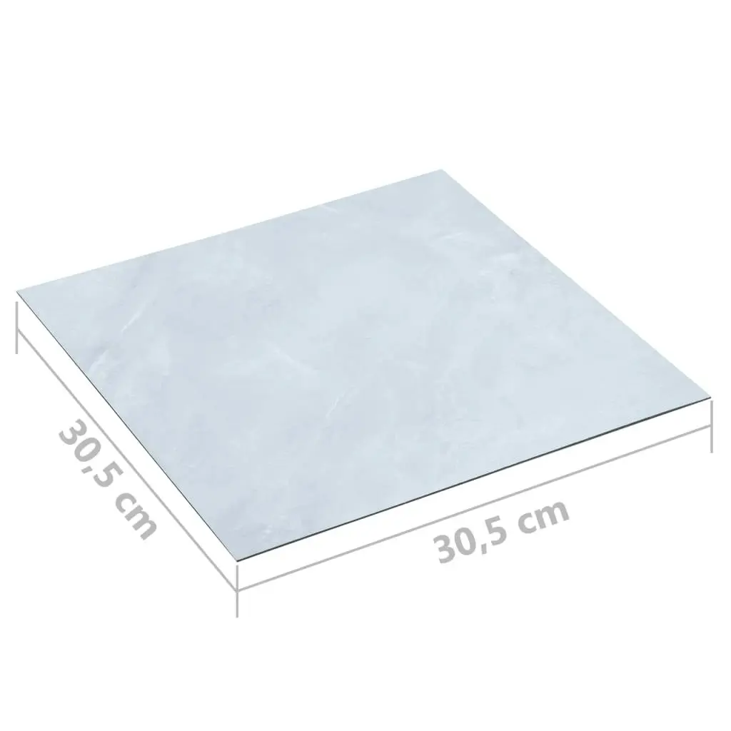 Self-adhesive Flooring Planks 20 pcs PVC 1.86 mÂ² White Marble 330159