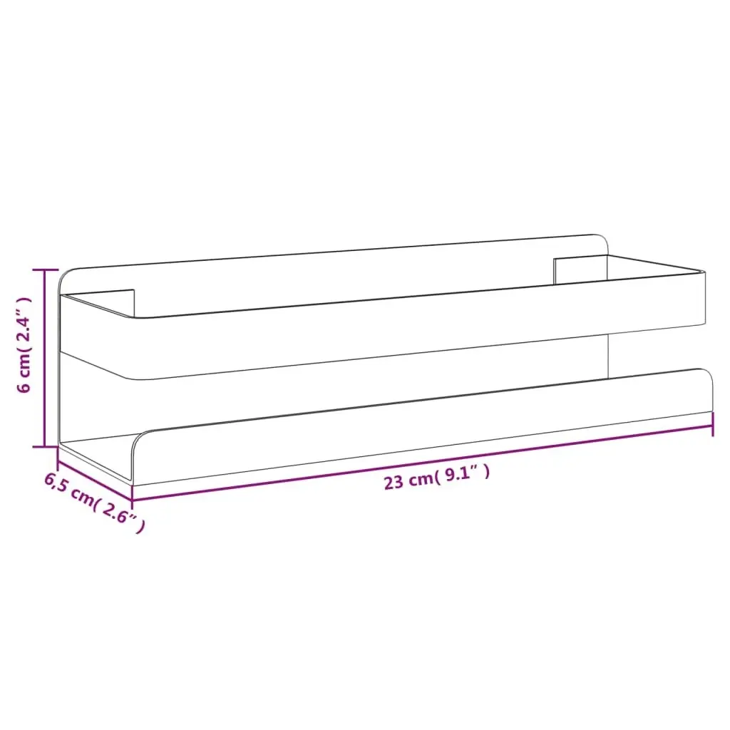 Shower Shelf 23x6.5x6 cm Brushed 304 Stainless Steel 4004906