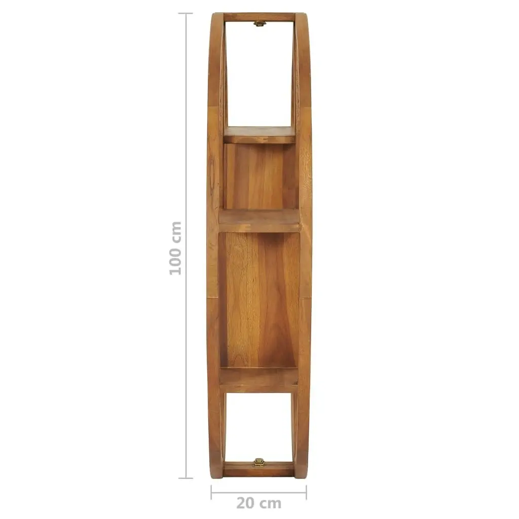 Yin Yang Wall Shelf 100x20x100 cm Solid Wood Teak 320772