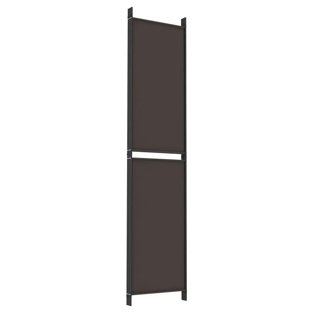 5-Panel Room Divider Brown 250x220 cm Fabric 350251