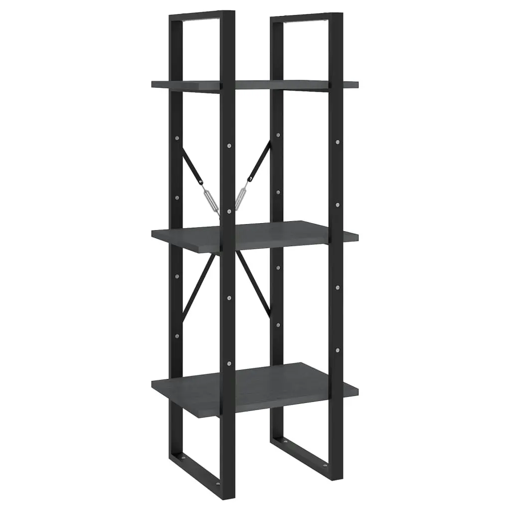 5-Tier Book Cabinet Grey 40x30x175 cm Pinewood 3081975