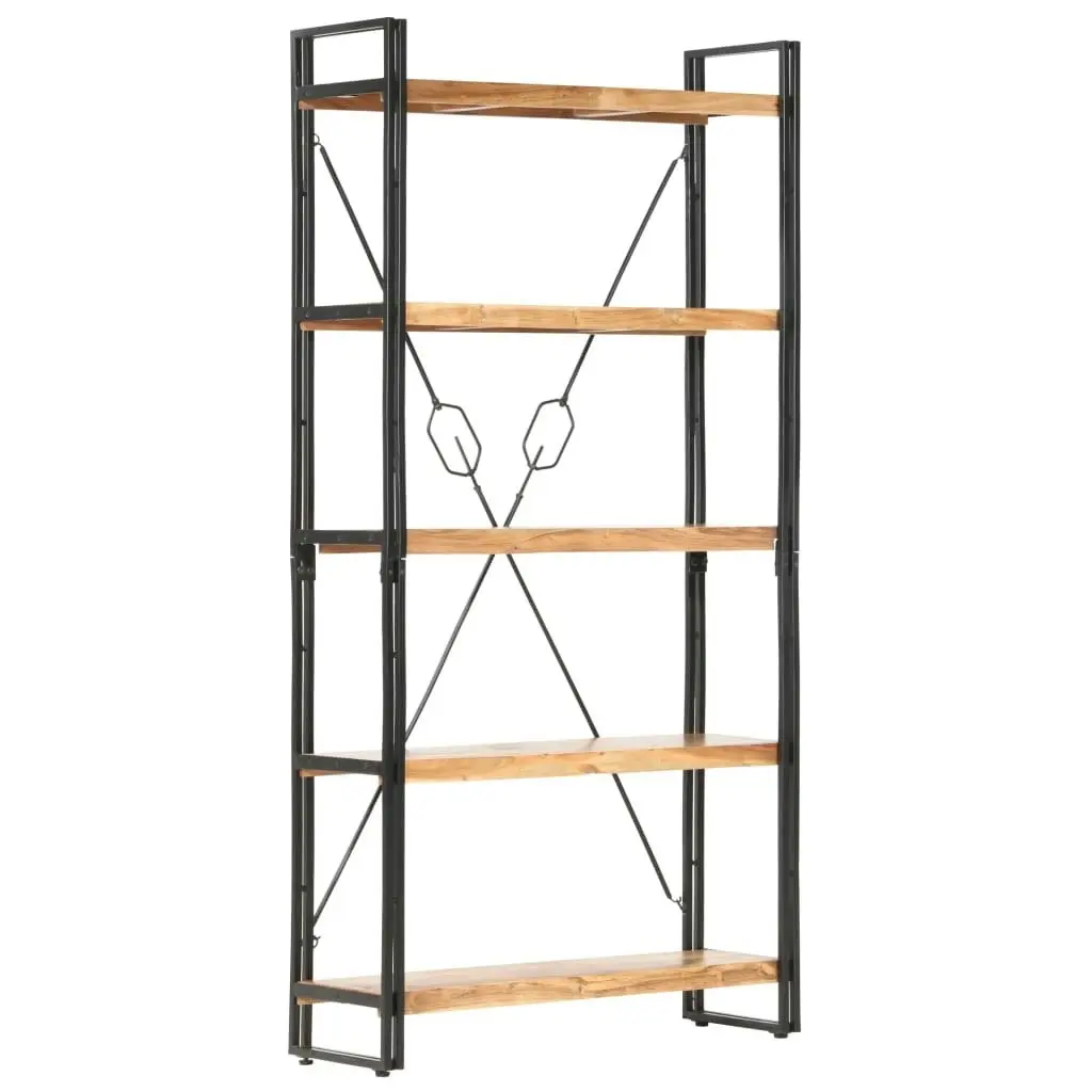 5-Tier Bookcase 90x30x180 cm Solid Acacia Wood 286587