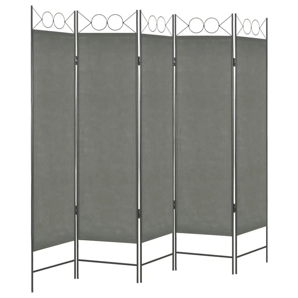 5-Panel Room Divider Anthracite 200x180 cm 280241