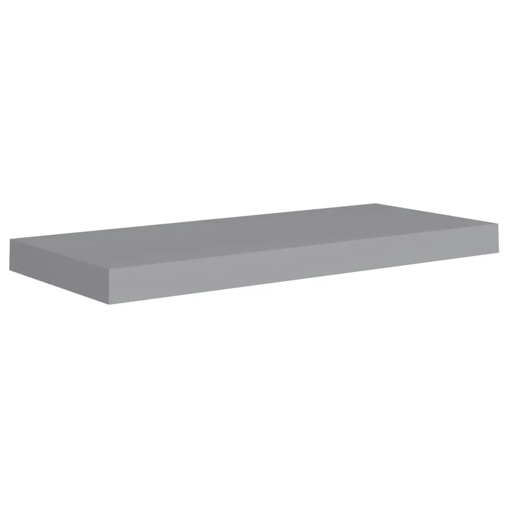 Floating Wall Shelves 2 pcs Grey 60x23.5x3.8 cm MDF 323854