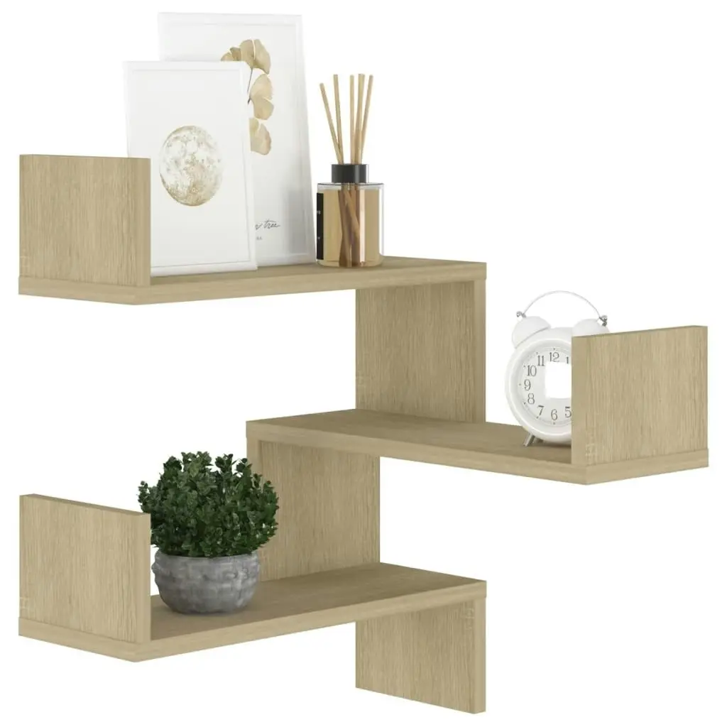 Wall Corner Shelf Sonoma Oak 40x40x50 cm Engineered Wood 807229