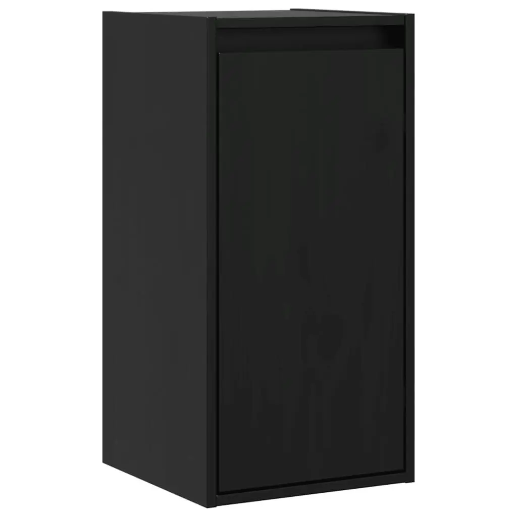 Wall Cabinets 2 pcs Black 30x30x60 cm Solid Wood Pine 813494