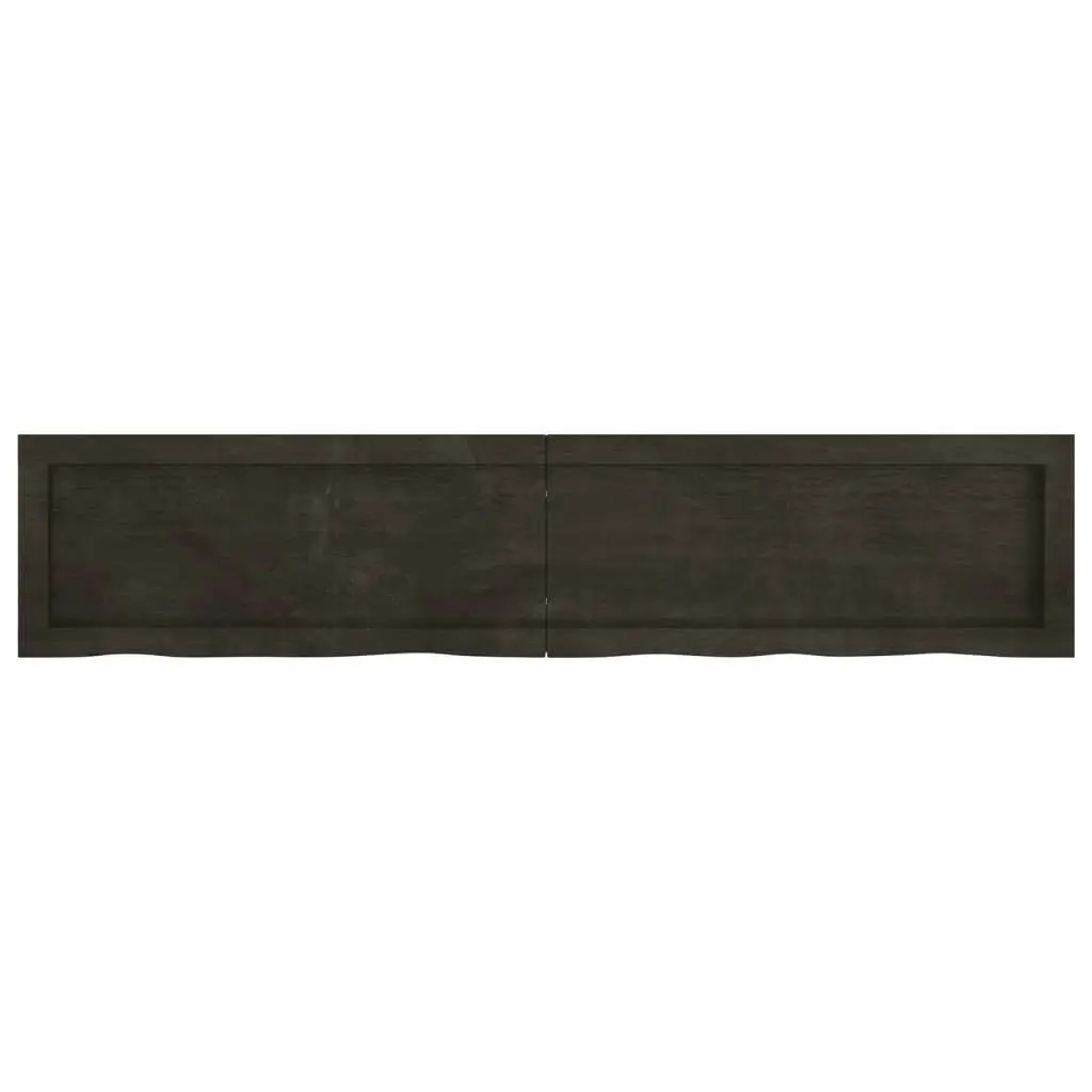 Wall Shelf Dark Brown 140x30x(2-4) cm Treated Solid Wood Oak 363820