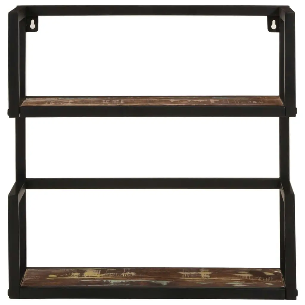 Wall Shelf 55x20x55 cm Solid Wood Reclaimed and Iron 374969