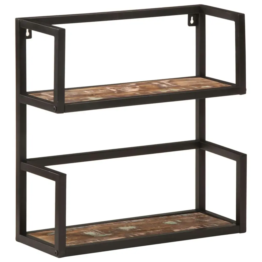 Wall Shelf 55x20x55 cm Solid Wood Reclaimed and Iron 374969