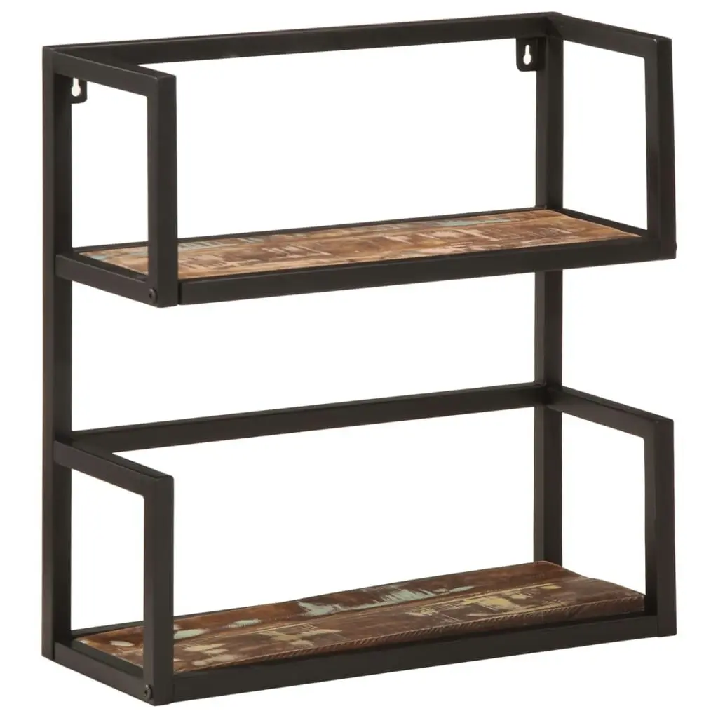 Wall Shelf 55x20x55 cm Solid Wood Reclaimed and Iron 374969