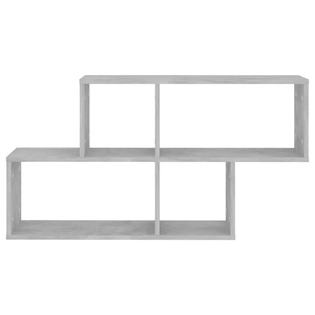 Wall Shelf Concrete Grey 100x18x53 cm Engineered Wood 807164