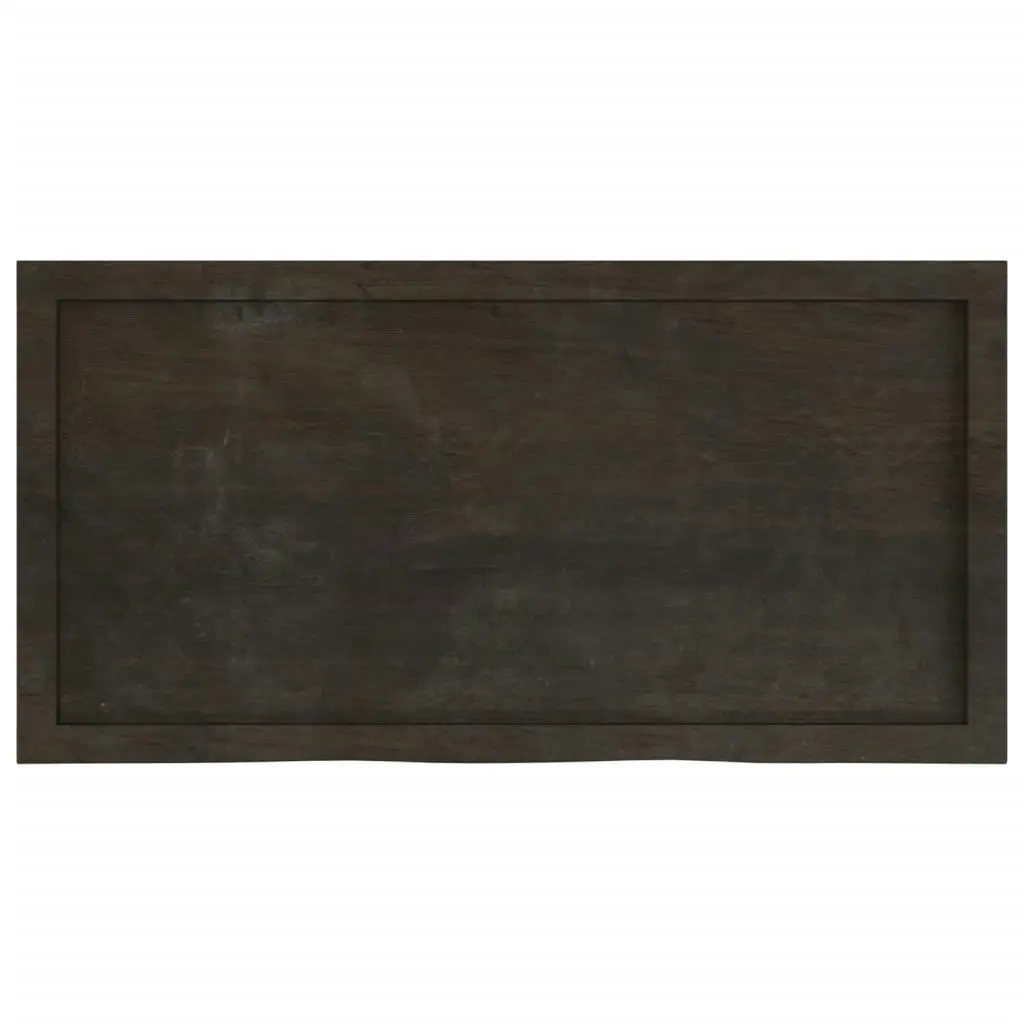 Wall Shelf Dark Brown 100x50x(2-4) cm Treated Solid Wood Oak 363807