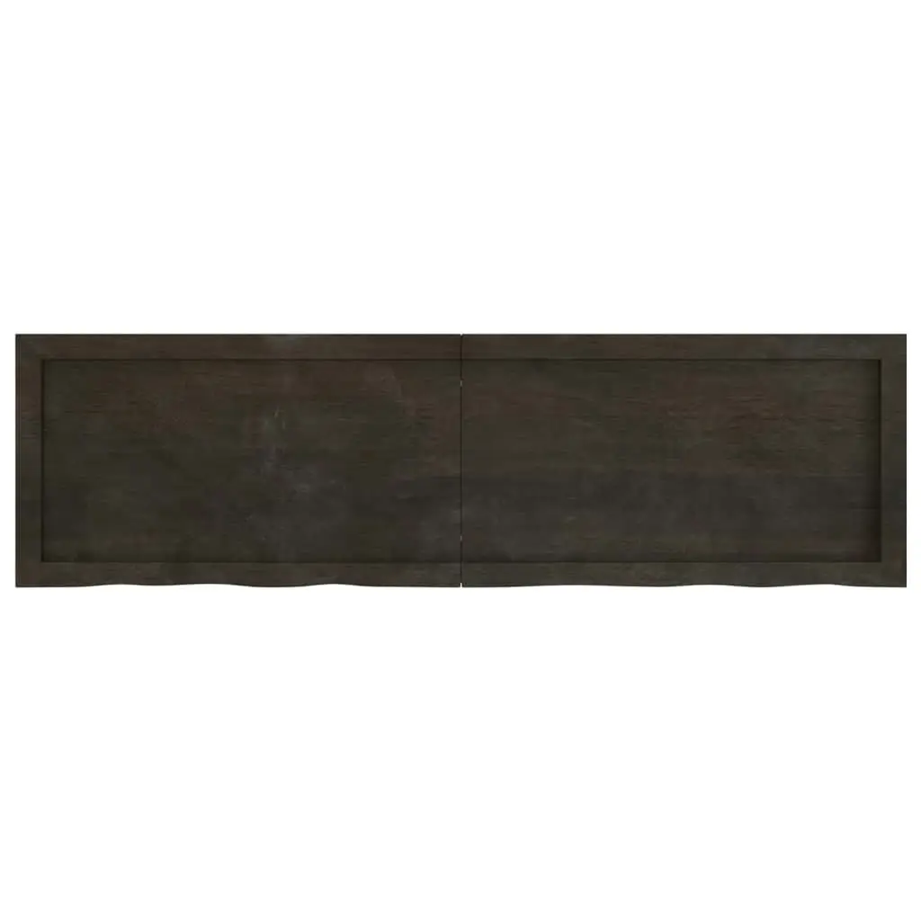 Wall Shelf Dark Brown 140x40x(2-4) cm Treated Solid Wood Oak 363822