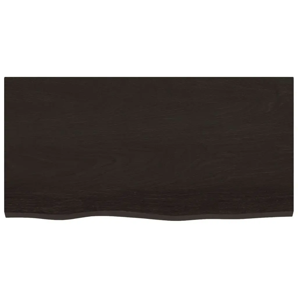 Wall Shelf Dark Brown 80x40x(2-4) cm Treated Solid Wood Oak 363786