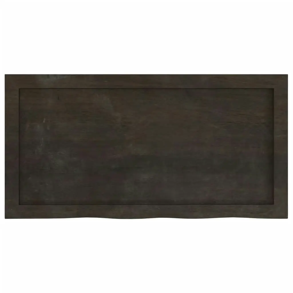 Wall Shelf Dark Brown 80x40x(2-4) cm Treated Solid Wood Oak 363786