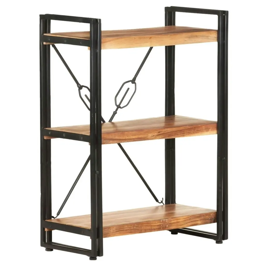 3-Tier Bookcase 60x30x80 cm Solid Acacia Wood 320613