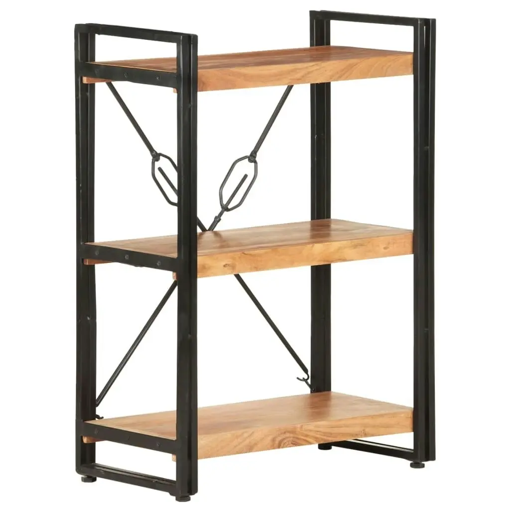 3-Tier Bookcase 60x30x80 cm Solid Acacia Wood 320613