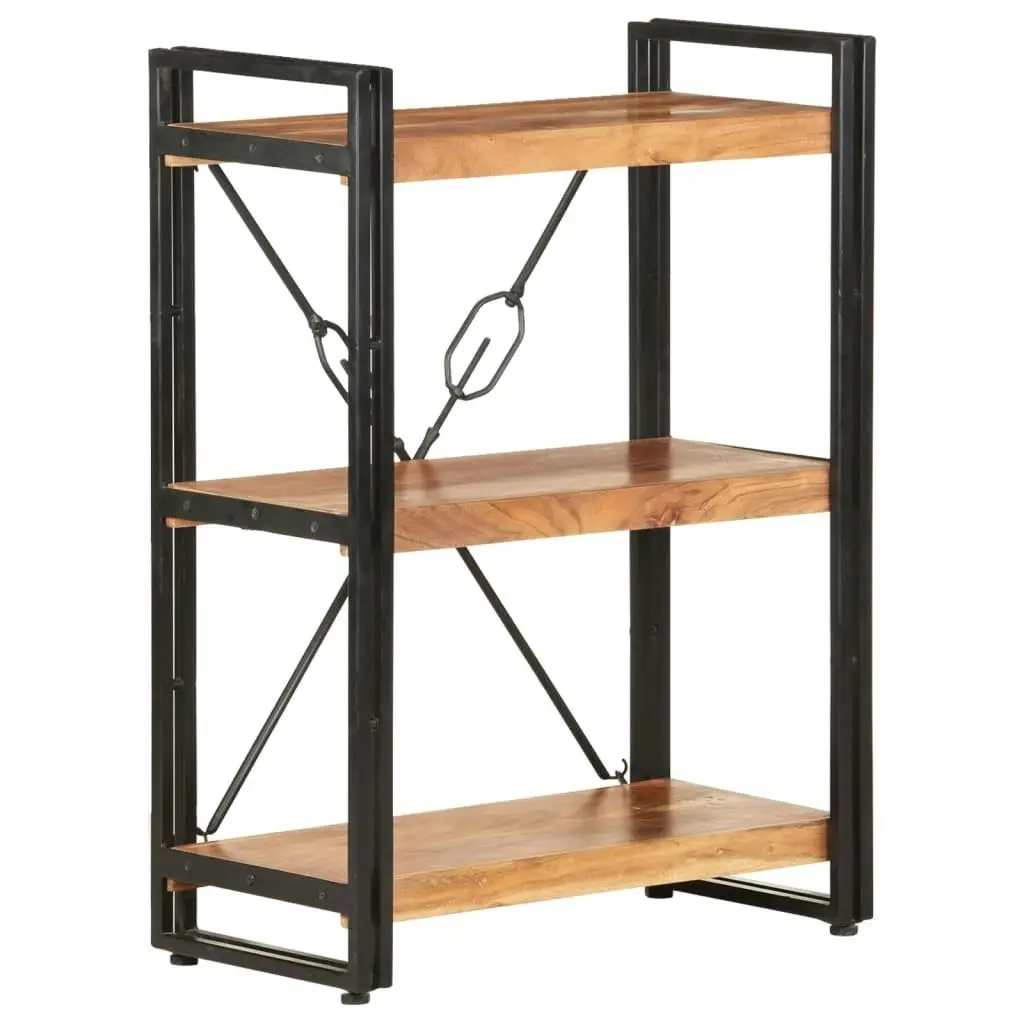 3-Tier Bookcase 60x30x80 cm Solid Acacia Wood 320613