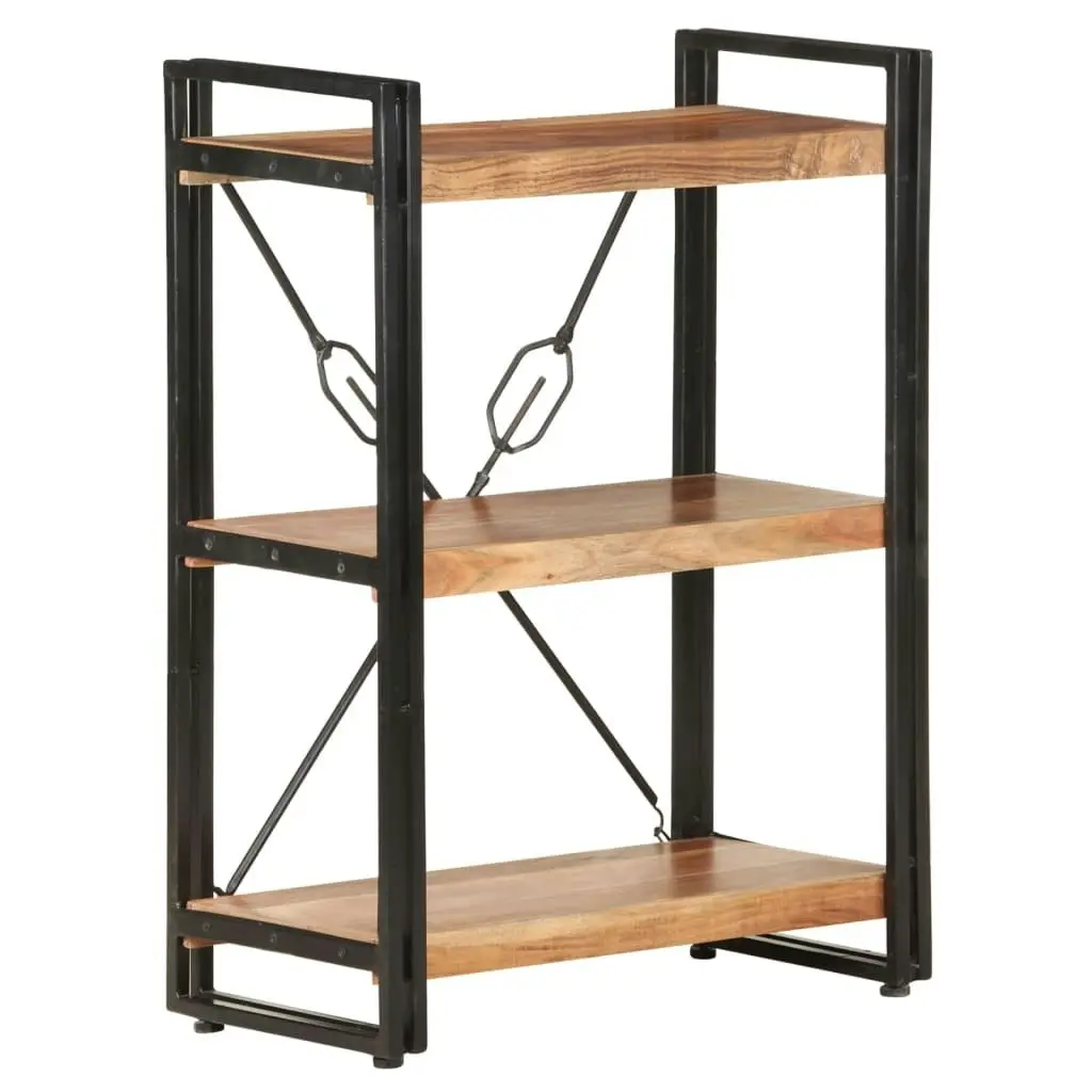 3-Tier Bookcase 60x30x80 cm Solid Acacia Wood 320613