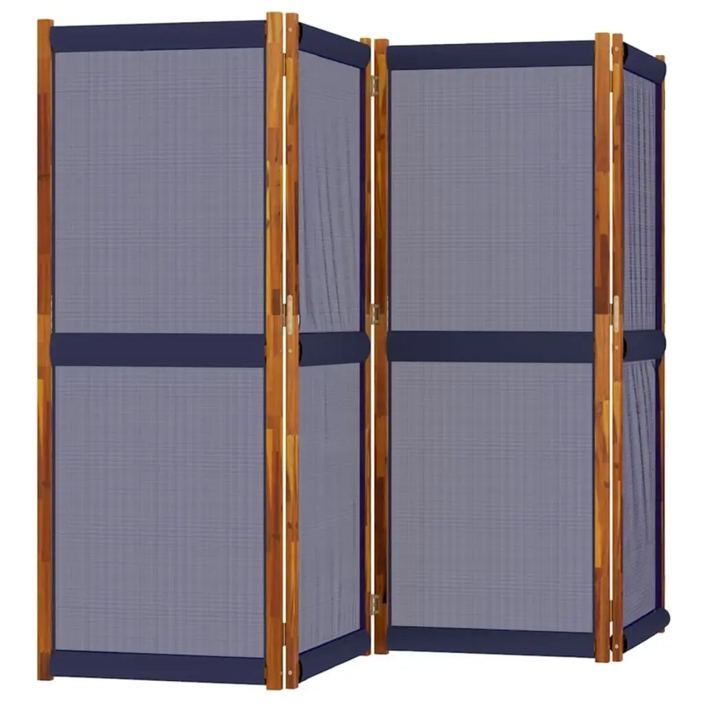 4-Panel Room Divider Dark Blue 280x180 cm 4003360