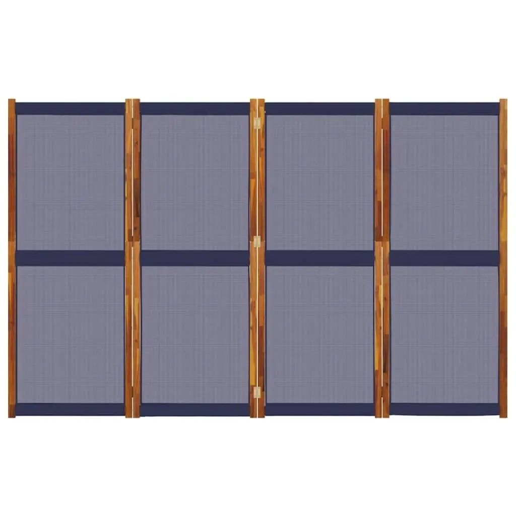 4-Panel Room Divider Dark Blue 280x180 cm 4003360